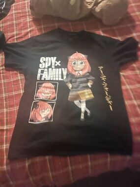 Men’s SPY×FAMILY Anya Black Graphic Tee